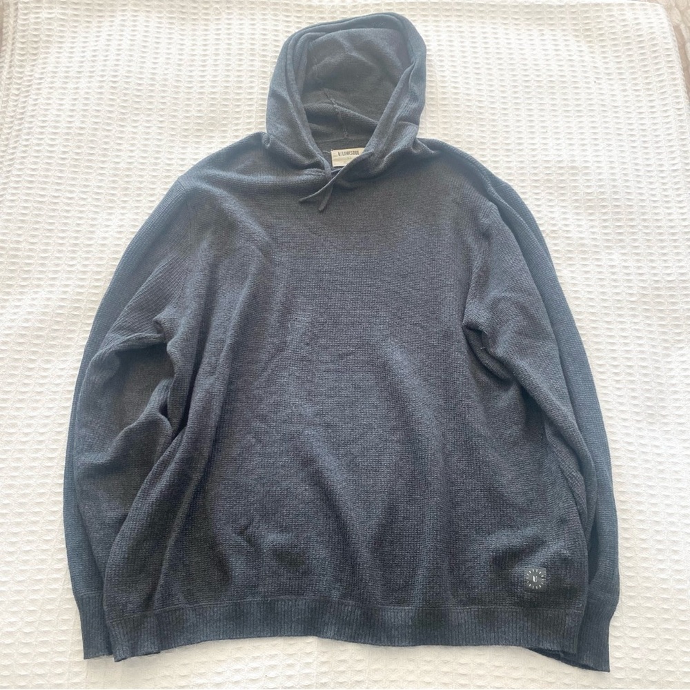 Linksoul Charcoal Hooded cotton cashmere Pullover Sweater XL